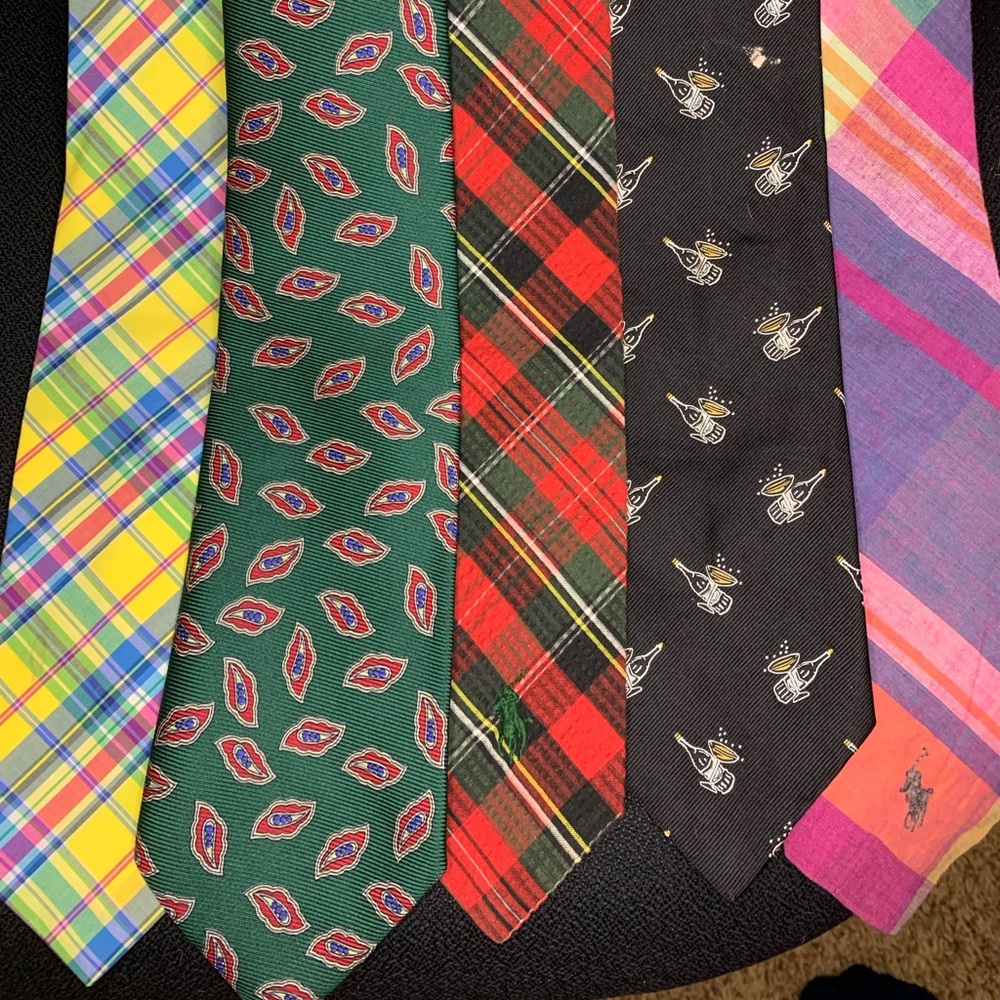 Lightly used Polo Ralph Lauren ties. Selling as a lot.